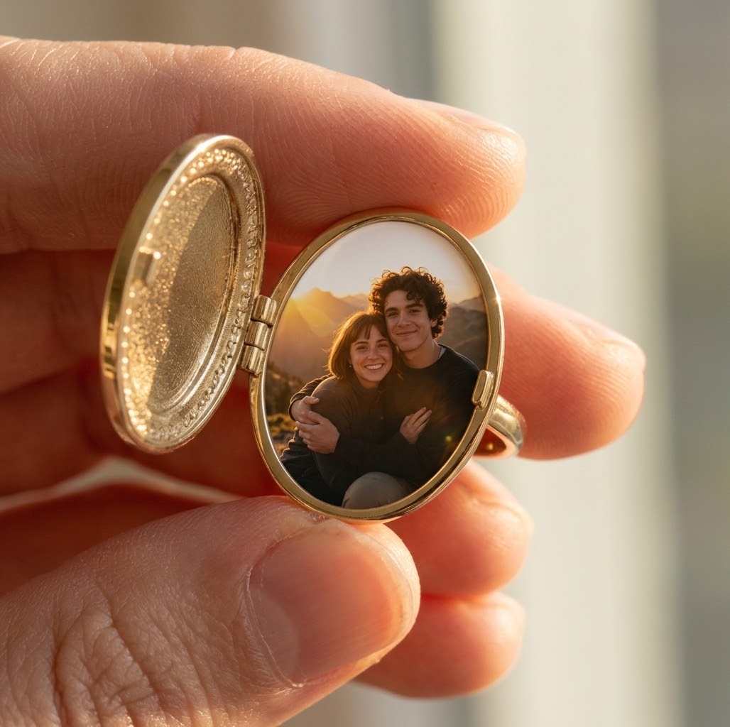 Personalized Oval Locket Ring